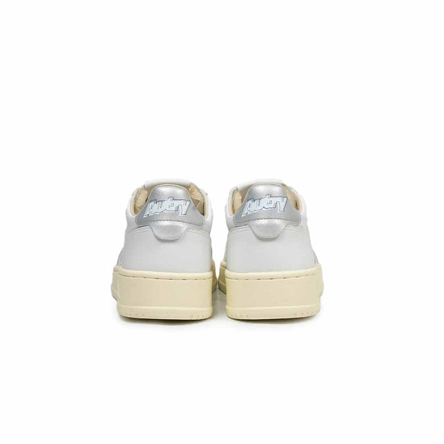 Sneakers Autry - Medalist low wom Leather ART Argento e Bianco