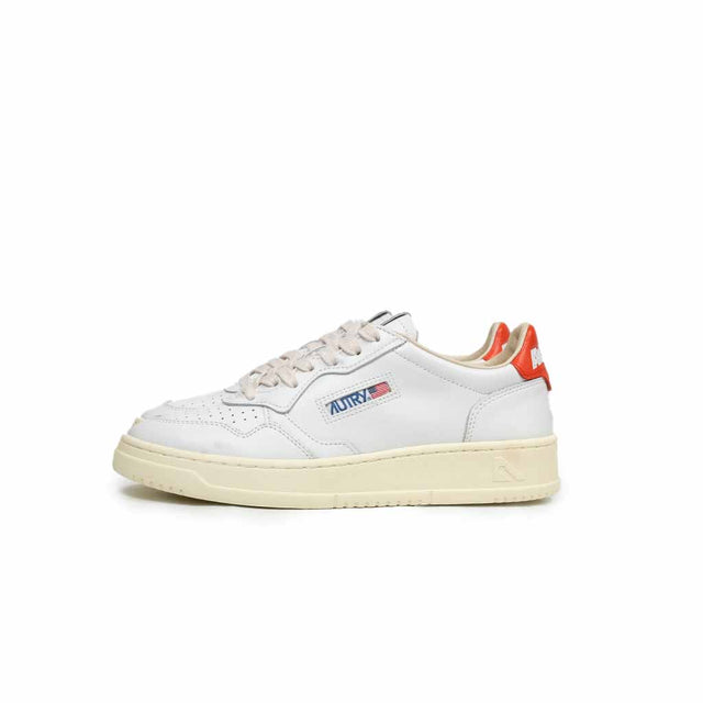 Sneakers Autry - Medalist low wom Leather Rosso e Bianco