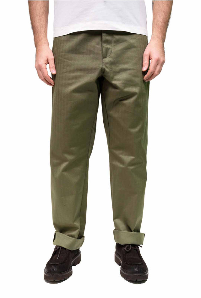 Fortela - Pantalone chino verde militare