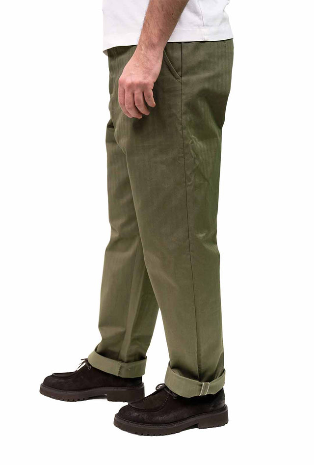 Fortela - Pantalone chino verde militare