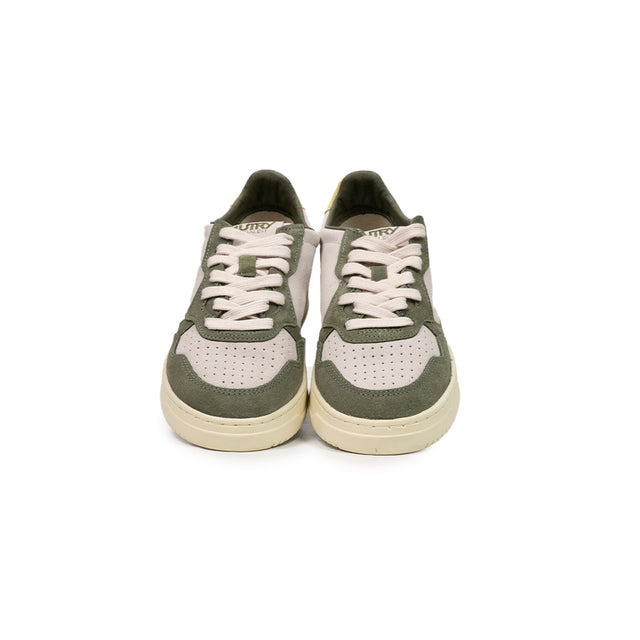 Autry - Suede bicolore verde militare e giallo