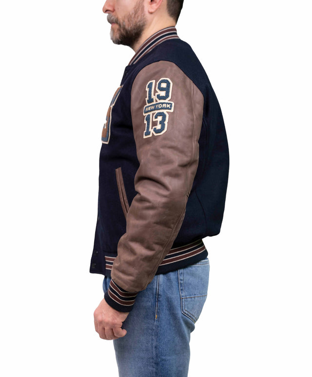 Schott - college Bi-materale blu scuro