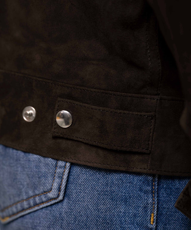 DEPARTMENT FIVE - Giubbotto suede marrone scuro