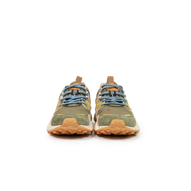 Sneakers Flower Mountain - Yamano 3 Canvas/suede verde militare