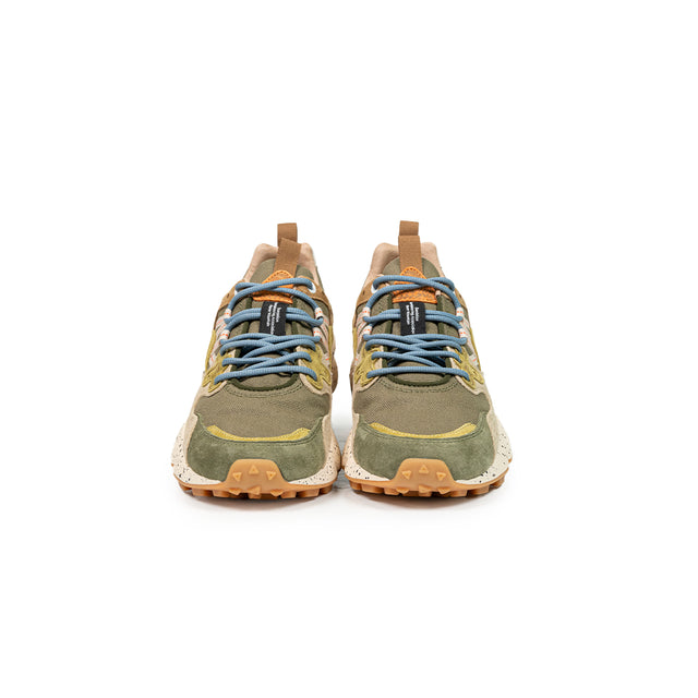 Sneakers Flower Mountain - Yamano 3 Canvas/suede verde militare