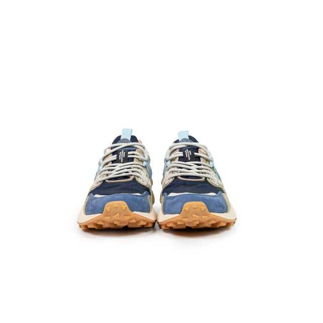 Sneakers Flower Mountain - Yamano 3 suede/nylon blu e beige