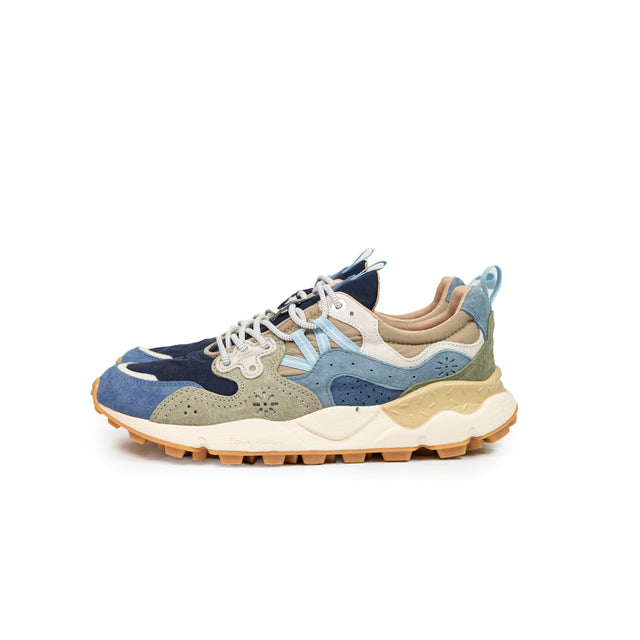 Sneakers Flower Mountain - Yamano 3 suede/nylon blu e beige