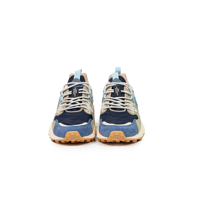 Sneakers Flower Mountain - Yamano 3 suede/nylon blu e beige