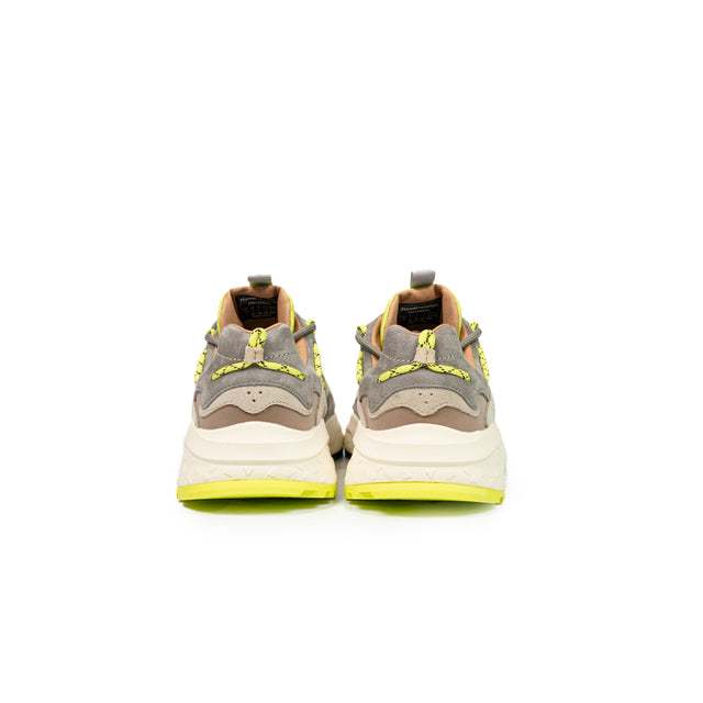 Sneakers Flower Mountain - Yamano 3 Ripstop suede/nylon beige e fluo