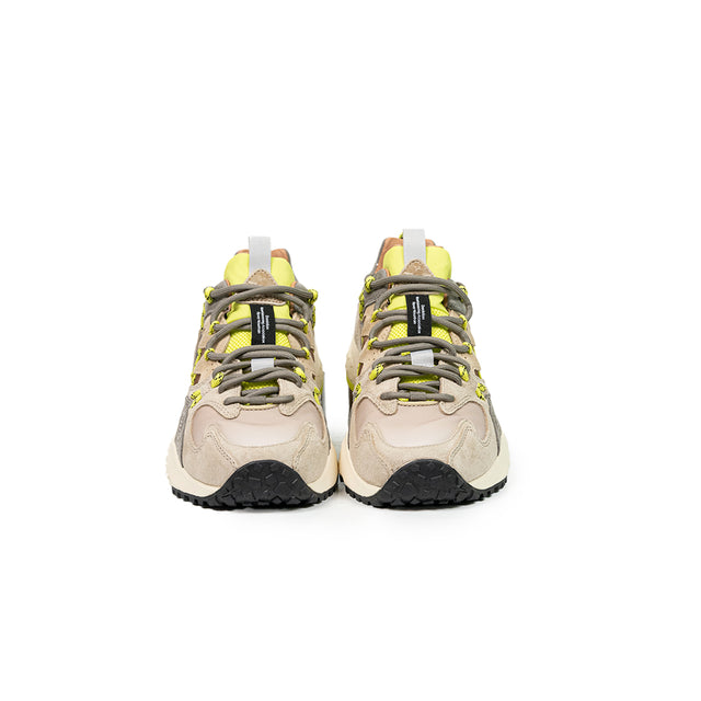 Sneakers Flower Mountain - Yamano 3 Ripstop suede/nylon beige e fluo