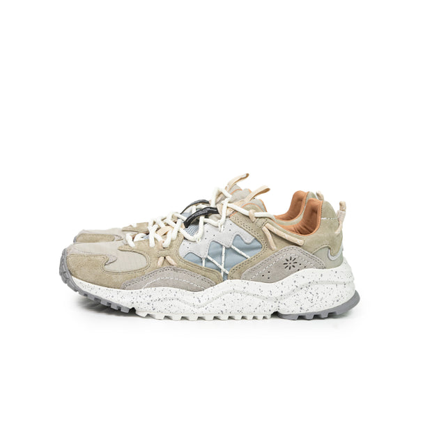 Sneakers Flower Mountain - Yamano 3 Ripstop suede/nylon beige e grigio