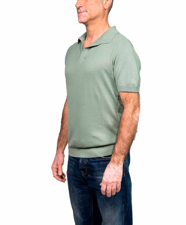 Maglia Skipper Crepe verde salvia Henry 40weft