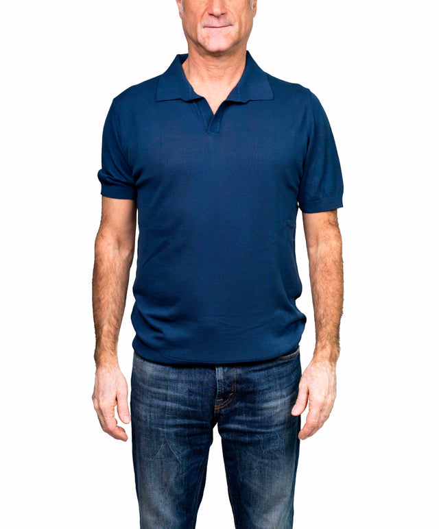 Maglia Skipper Crepe blu Henry 40weft