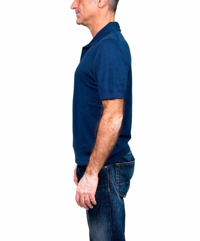 Maglia Skipper Crepe blu Henry 40weft