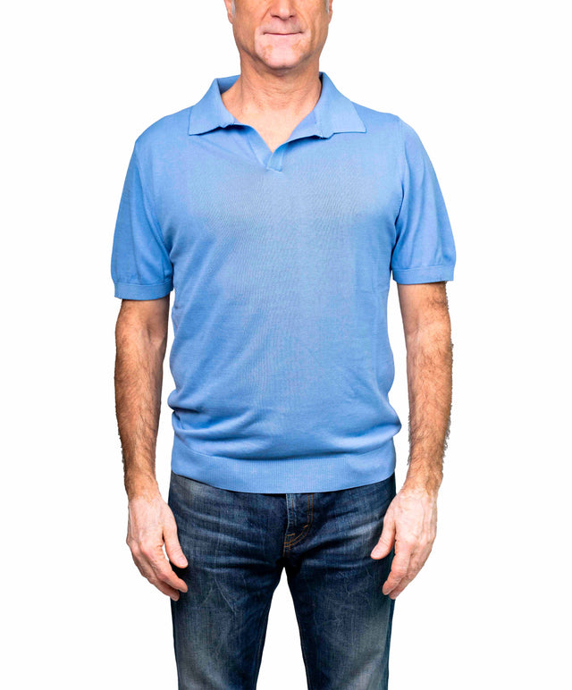 Maglia Skipper Crepe blu avio Henry 40weft
