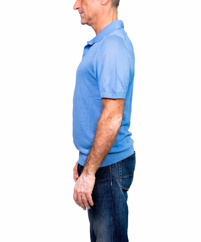 Maglia Skipper Crepe blu avio Henry 40weft