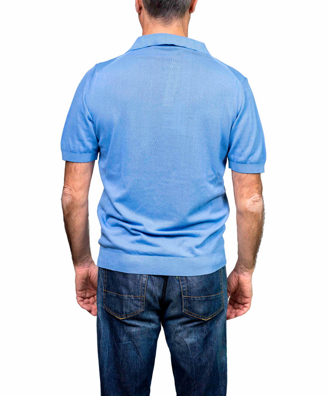 Maglia Skipper Crepe blu avio Henry 40weft