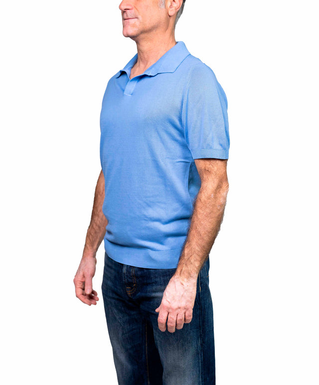 Maglia Skipper Crepe blu avio Henry 40weft