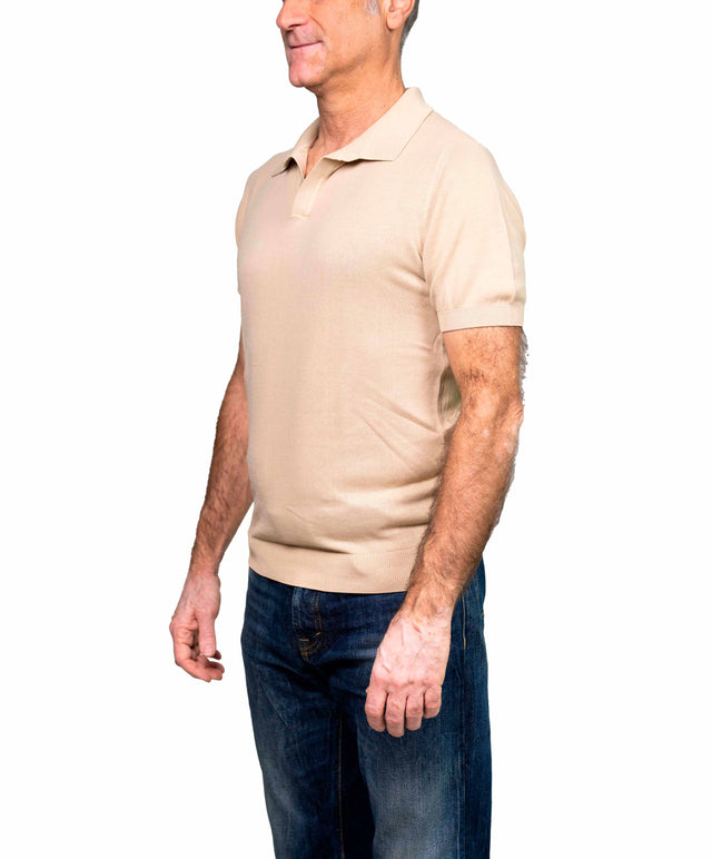 Maglia Skipper Crepe beige Henry 40weft