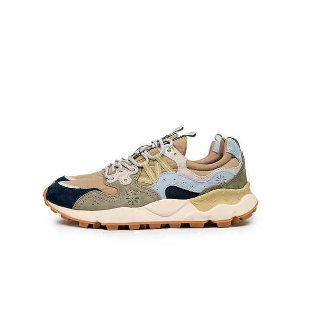 Sneakers Flower mountain -sabbia puntale blu damano beige