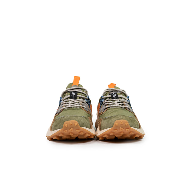 Sneakers Flower mountain -militare + arancione yamano 3