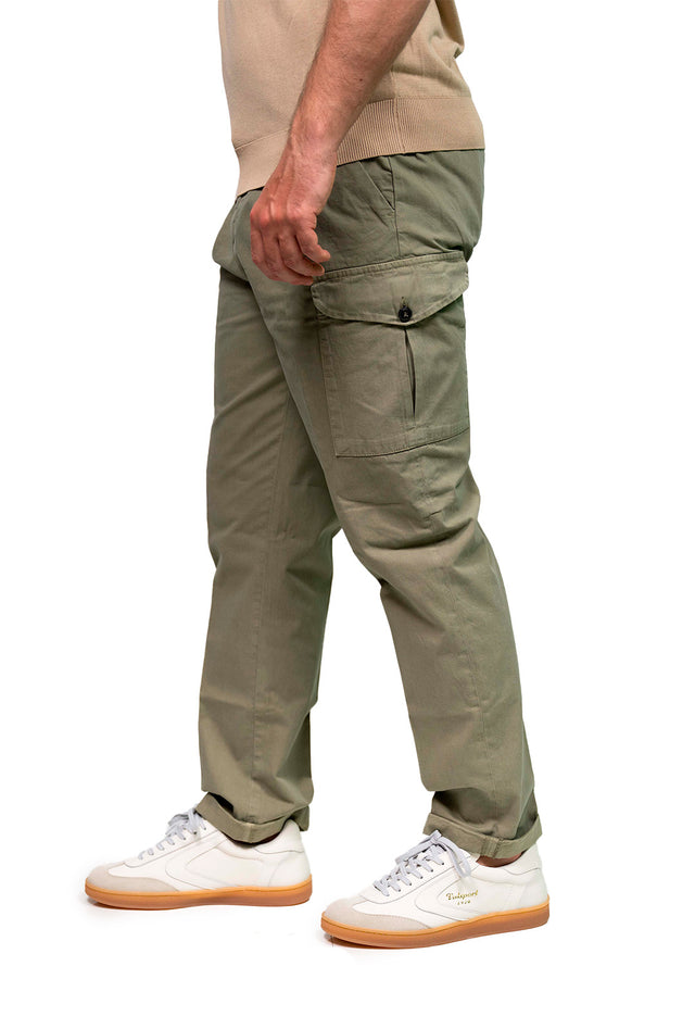 Pantaloni Gabardina washed verde militare 40WEFT