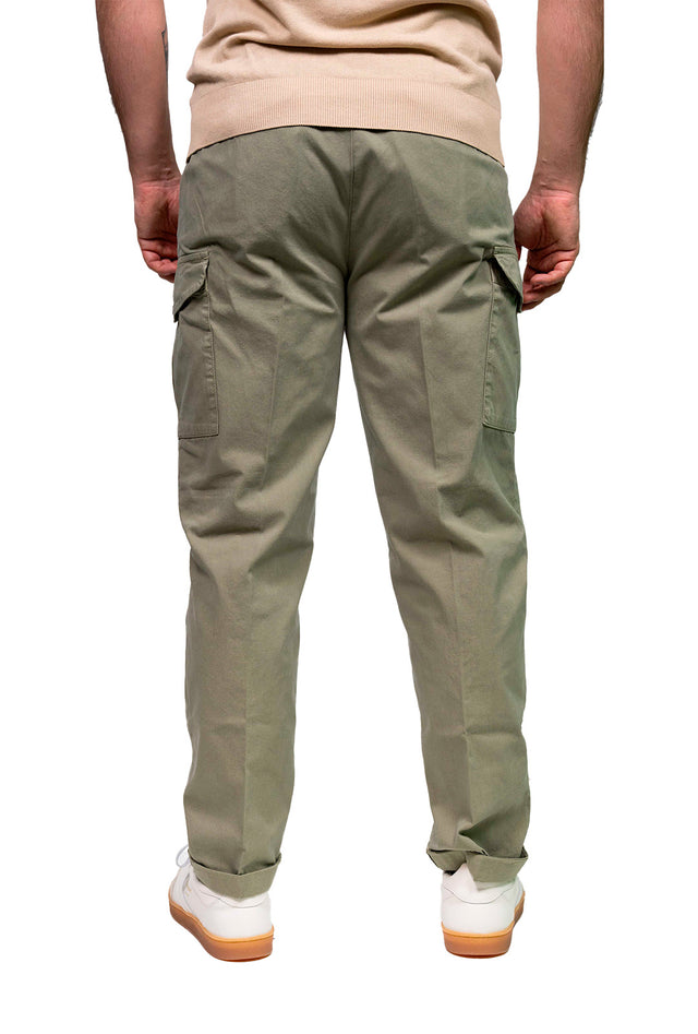 Pantaloni Gabardina washed verde militare 40WEFT