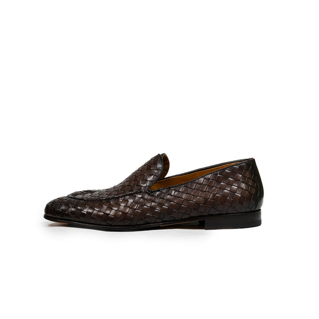 Scarpe Calce - pelle intreccio senza mascherina color marrone