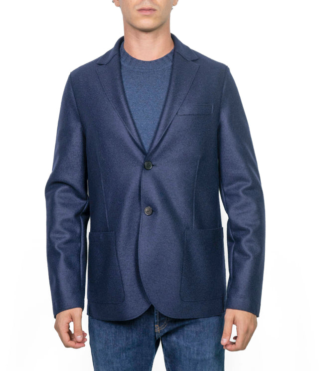 Giacca Harris Wharf London - MONO PRESSED WOOL BLU