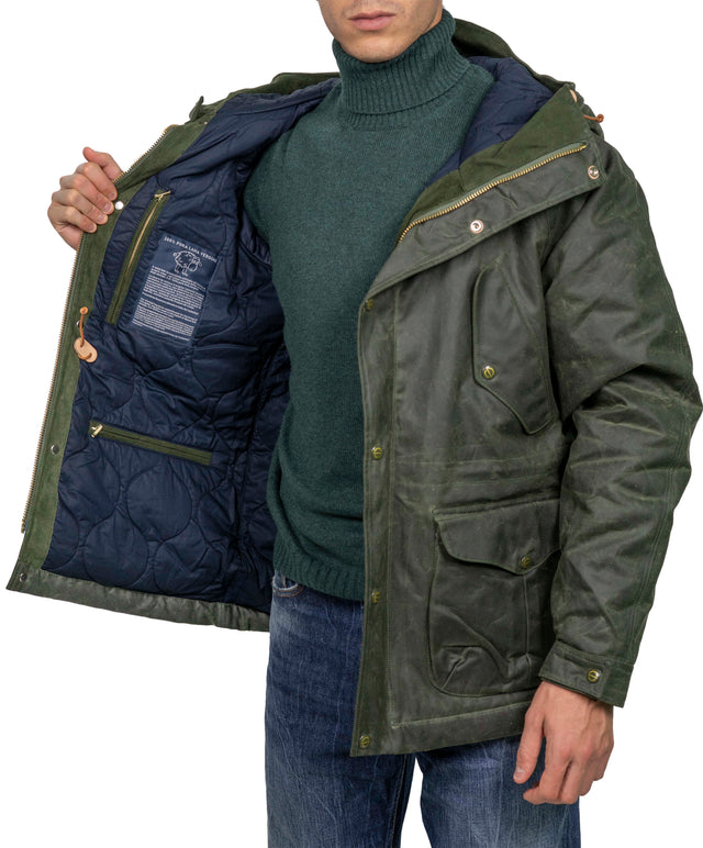 MANIFATTURA CECCARELLI FORLITALY  - PARKA PARAFINATO VERDE INGLESE