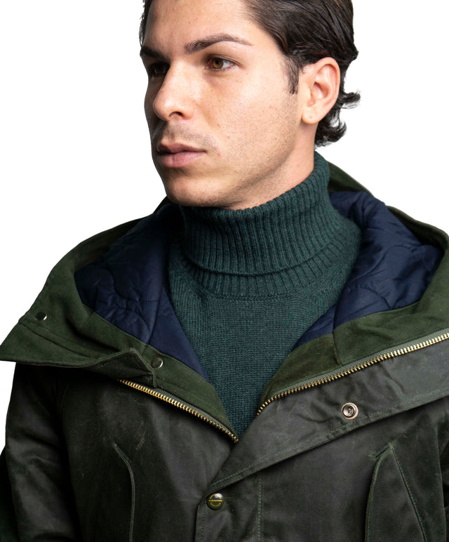 MANIFATTURA CECCARELLI FORLITALY  - PARKA PARAFINATO VERDE INGLESE