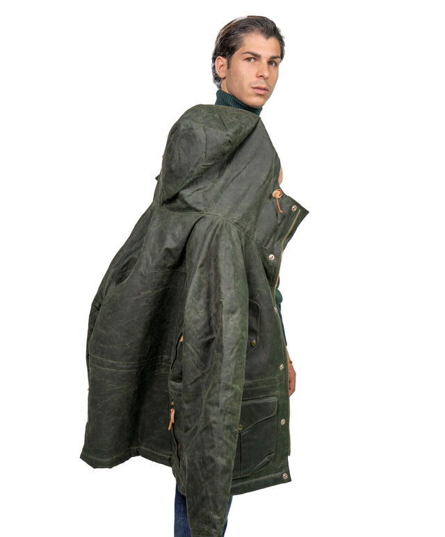 MANIFATTURA CECCARELLI FORLITALY  - PARKA PARAFINATO VERDE INGLESE