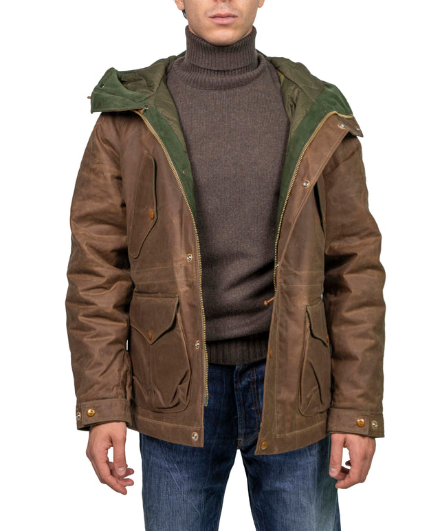 MANIFATTURA CECCARELLI FORLITALY - PARKA PARAFINATO MARRONE