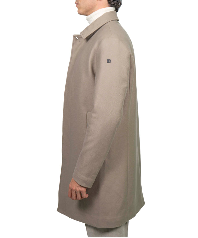 DUNO - CAPPOTTO LANA CAPPUCCIO BEIGE CH