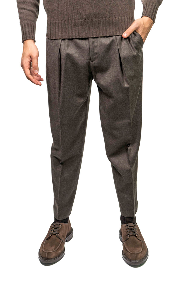 PANTALONE BRIGLIA 1949 RACCONTA LA SARTORIA - Flanellina Pettinata blu