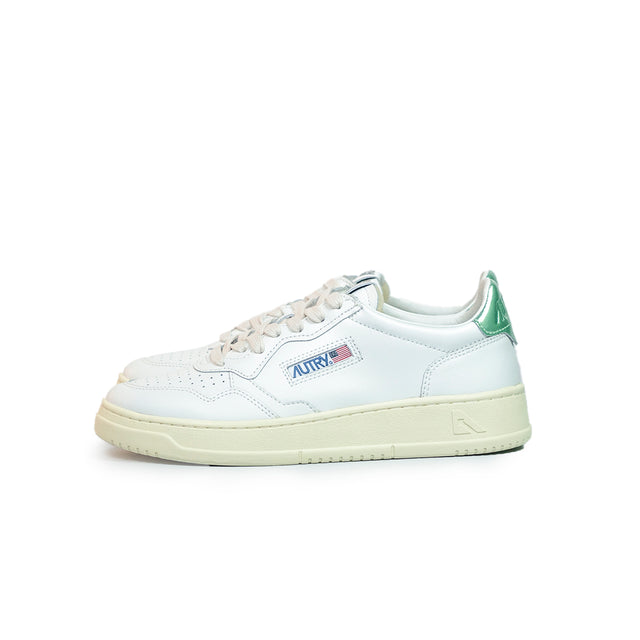 Sneakers Autry - Medalist Leather Low (tab bianca e verde)