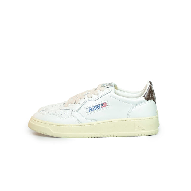 Sneakers Autry - Medalist Low in pelle (bianco e marrone)