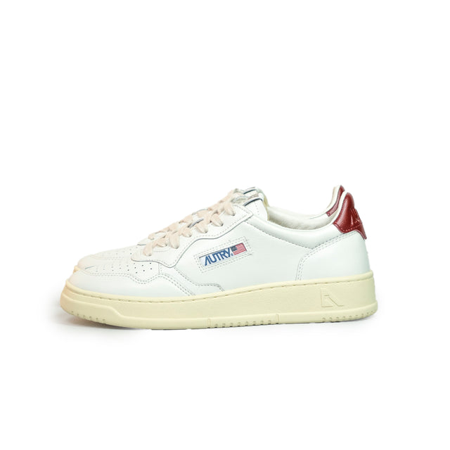 Sneakers Autry - Medalist Leather Low (bianco e Syrah)