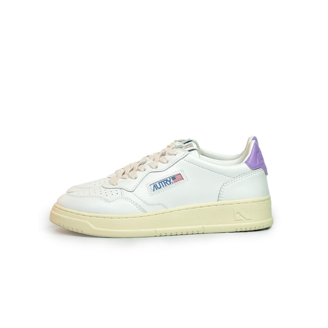 Sneakers Autry - Medalist Leather Low (bianco e lilla)