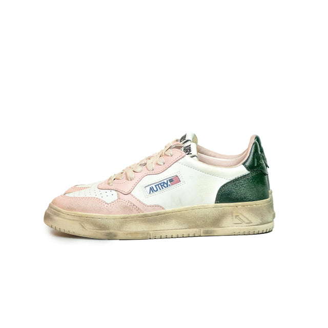 Sneakers Autry - Low Wom Leat Vintage Edition (rosa e verde)
