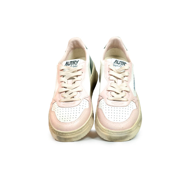 Sneakers Autry - Low Wom Leat Vintage Edition (rosa e verde)