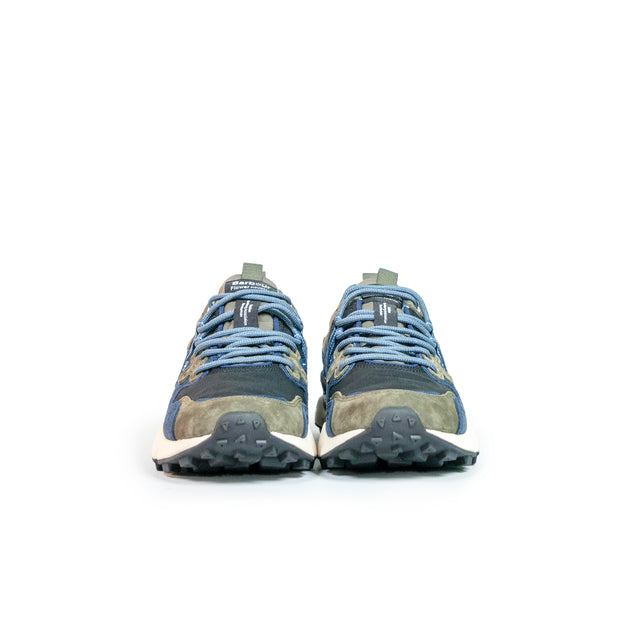 Sneakers Mountain Barbour x Flower - Yamano 3 suede e Nylon (blu navy e oliva)