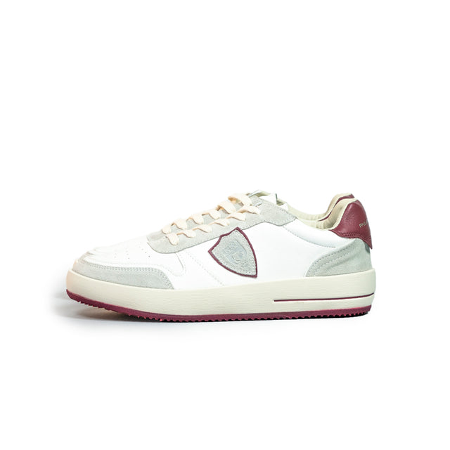 Sneakers Philippe Model - Nice Low West (bianco e bordeaux)